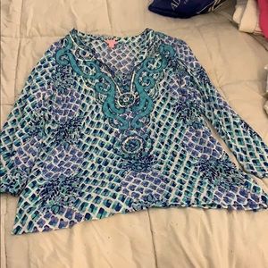 100 percent cotton Lilly Pulitzer tunic size S